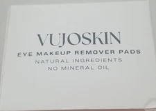 Vujoskin Eye Makeup Remover Pads - All Natural - Gentle & Effective - 50 pads