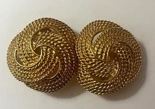 Douglas Paquette Belt Buckle ~ 2 Piece Interlocking ~ Gold Knots ~ New, Unused