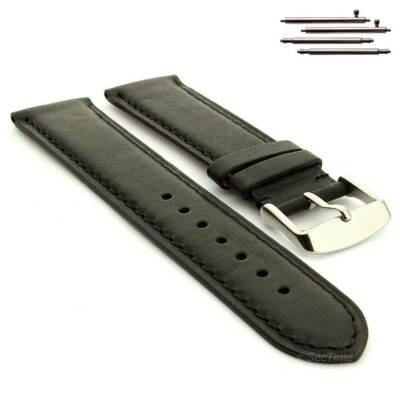 Extra Long Genuine Leather Watch Strap Band Spring Bars 18 20 22 - Foto 1