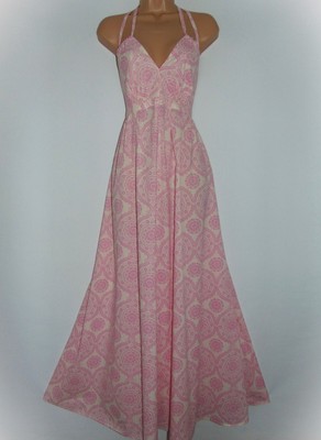 NWT Laura Ashley Archive Organic Cotton Bohemian Maxi Sundress Dress, UK 12
