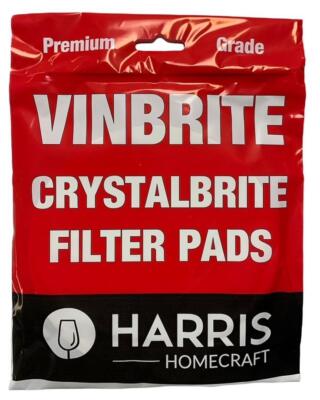 HARRIS FILTERS Crystalbrite Premium Grade Weinfilter Pads Vinbrite - 5er Pack