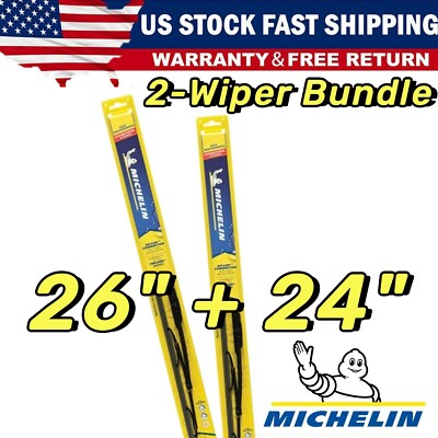 Matched Set of 2 Wipers 26''+24'' For Michelin Wiper Blades - 32-260 32-240