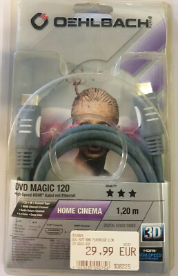 Oehlbach! DVD Magic 120 1,20m (34001) High Speed HDMI Kabel mit Ethernet##