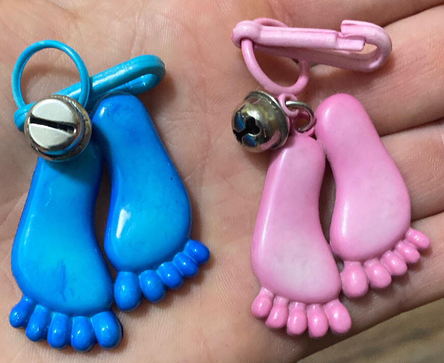 VTG 2 Plastic Foot Feet Clip On Charm Bell For Charms Necklace | eBay
