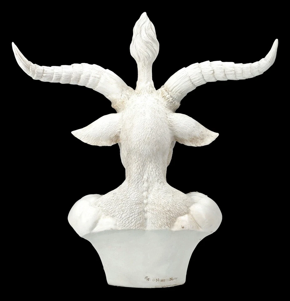 Tamaño Baphomet Busto Blanco Gothic Fantasy Decoración 34cm - Imagen 4 de 4