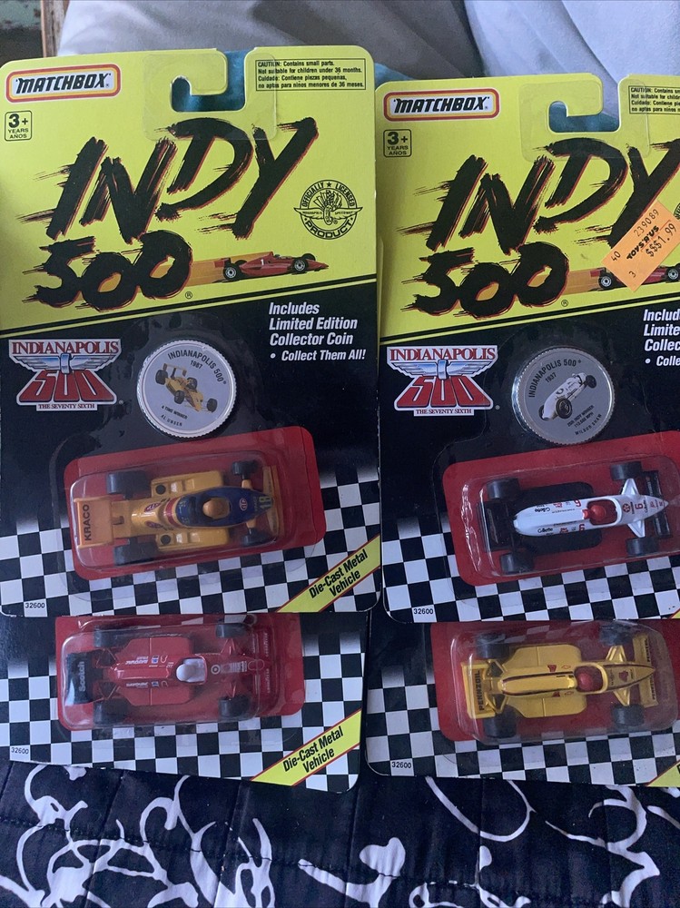 Matchbox Indy 500 Race Car with Limited Collector Coin Lot Of 4