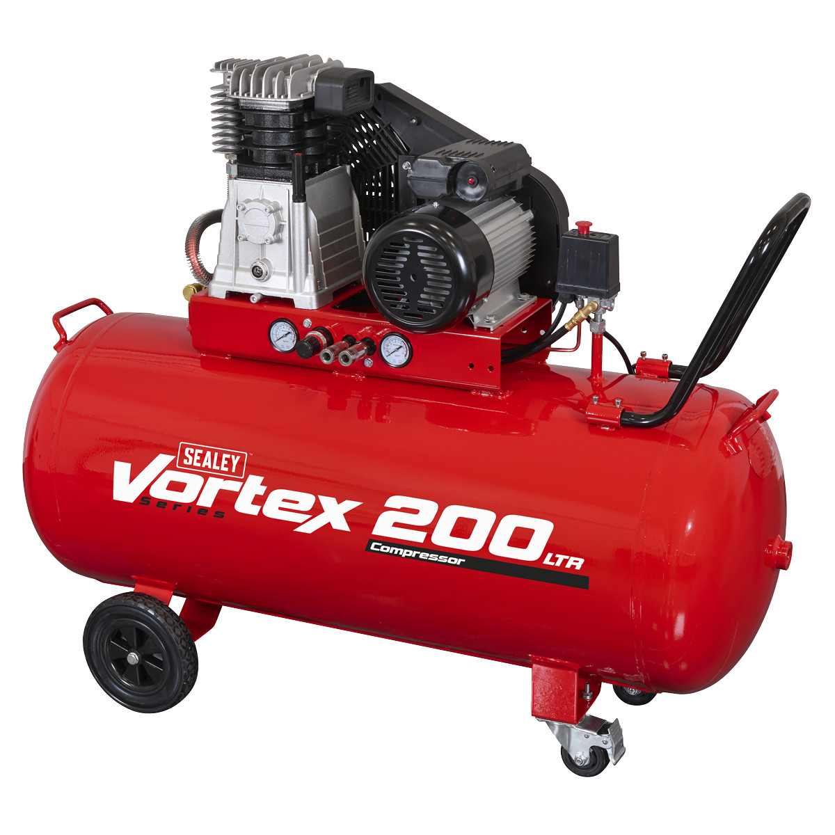 Sealey SAC1203B Compressor 200L Belt Drive 3hp with Cast Cylinders