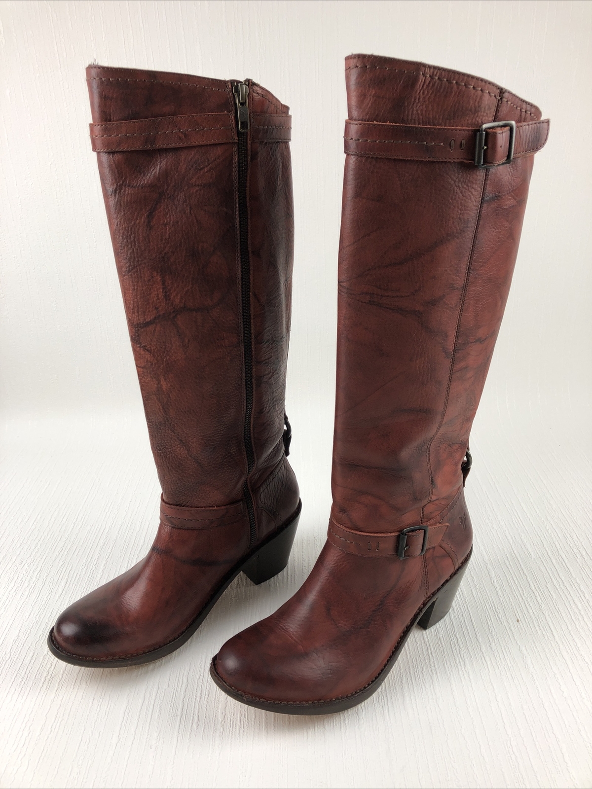 FRYE Carmen Inside Zip Tall Leather 