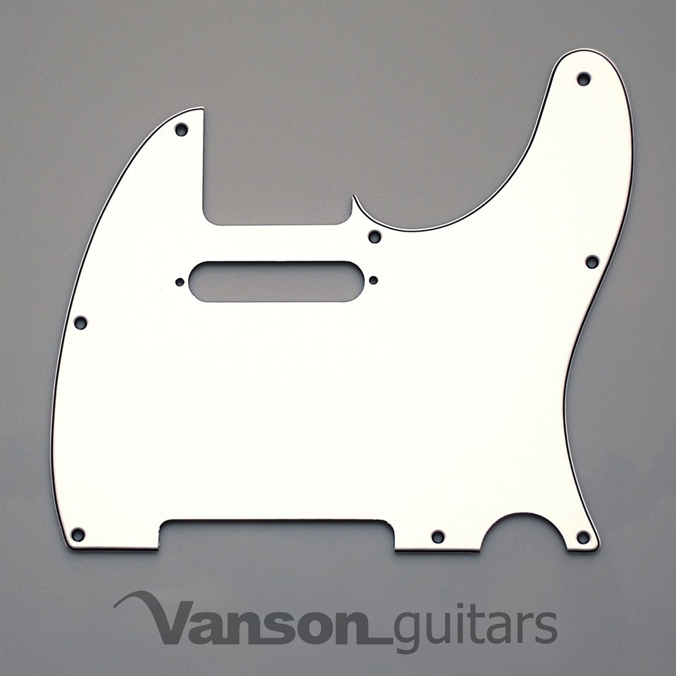 VANSON 3-Ply White Pearl Premium Quality SSS Scratchplate Pickguard DI Fit For Usa Mex Fender Stratocaster Hss Guitar
