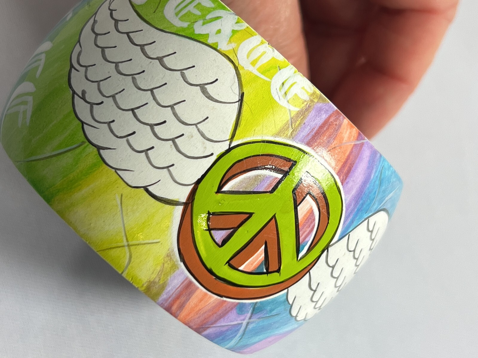 Funky Chunky Wide Bangles Bracelets Multicolor Pe… - image 7