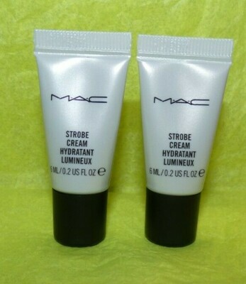 NEW MAC 2 Strobe Cream PINKLITE 0.2 oz. each Sample Size Authentic FREE GIFT