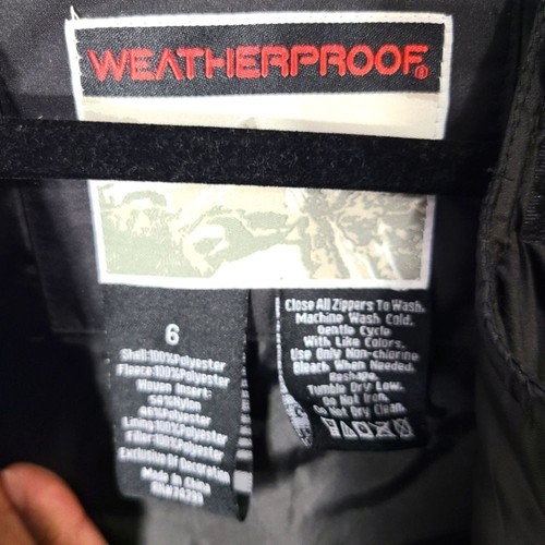 Weatherproof Boys Size 6 Snow Ski Jumpsuit Boys Black Zipper Closure - Picture 2 of 7