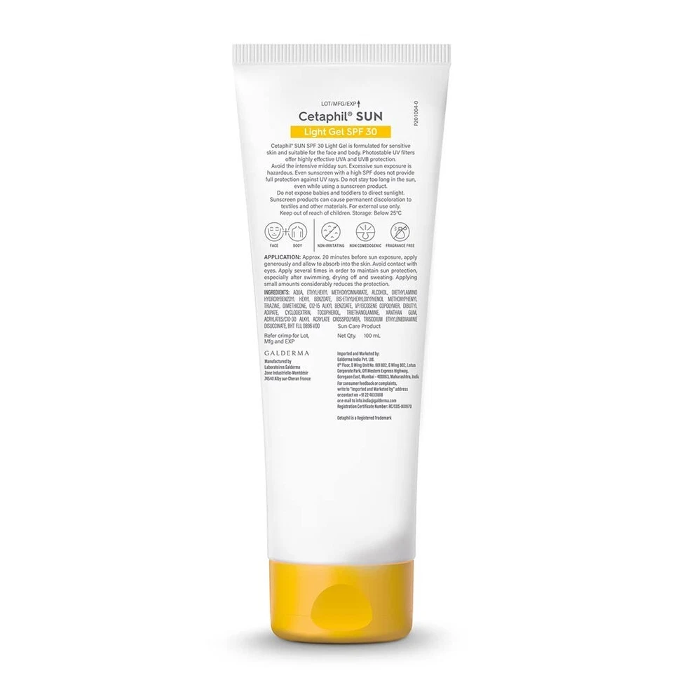 Cetaphil Sun Spf 30 Sunscreen Gel White Hydrate & Nourish + Chemical Free 100ml - Image 2 of 4