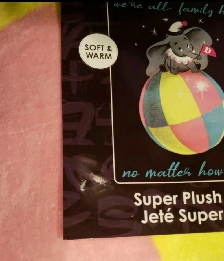 Manta de felpa Disney Dumbo 40" x 60" NUEVA Foto 4 de 4