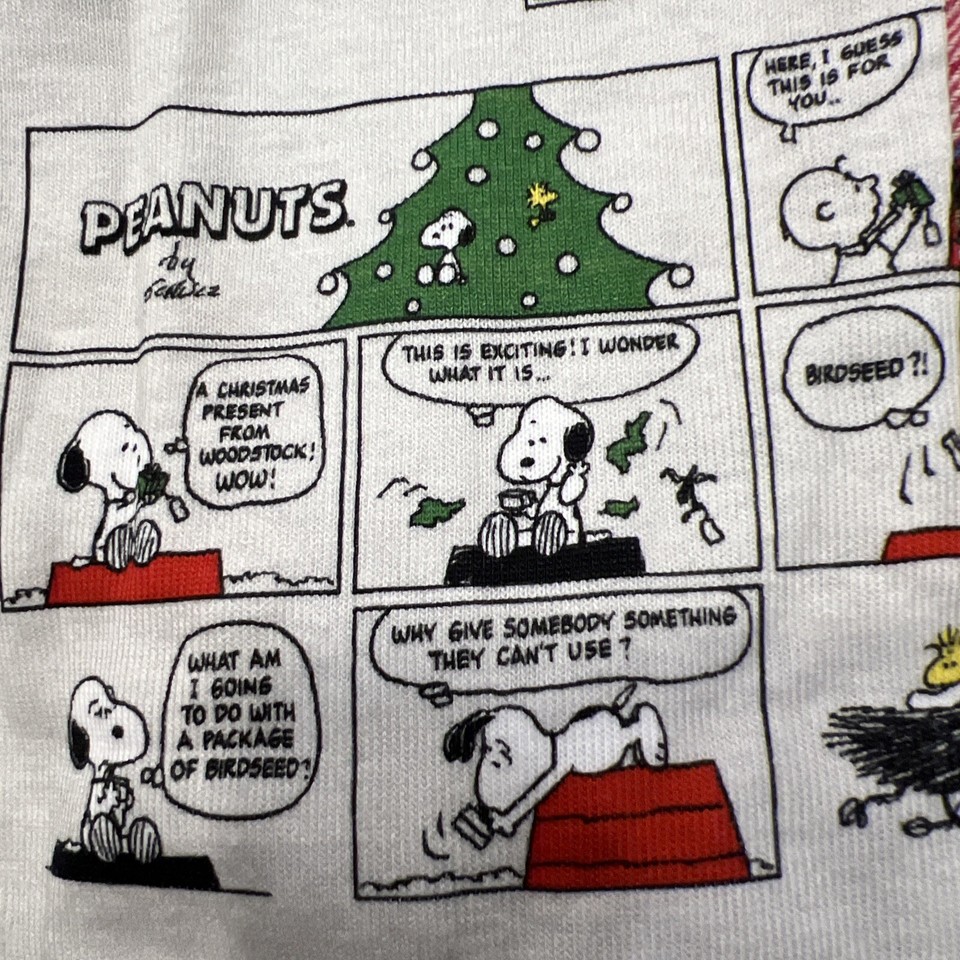 POTTERY BARN KIDS Peanuts Holiday Organic Nursery Pajama 6/9 Months