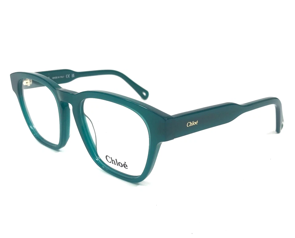 Chloe Eyeglasses Frames CH0161O 004 Polished Green Square Full Rim 51-18-145 - Image 4 of 4