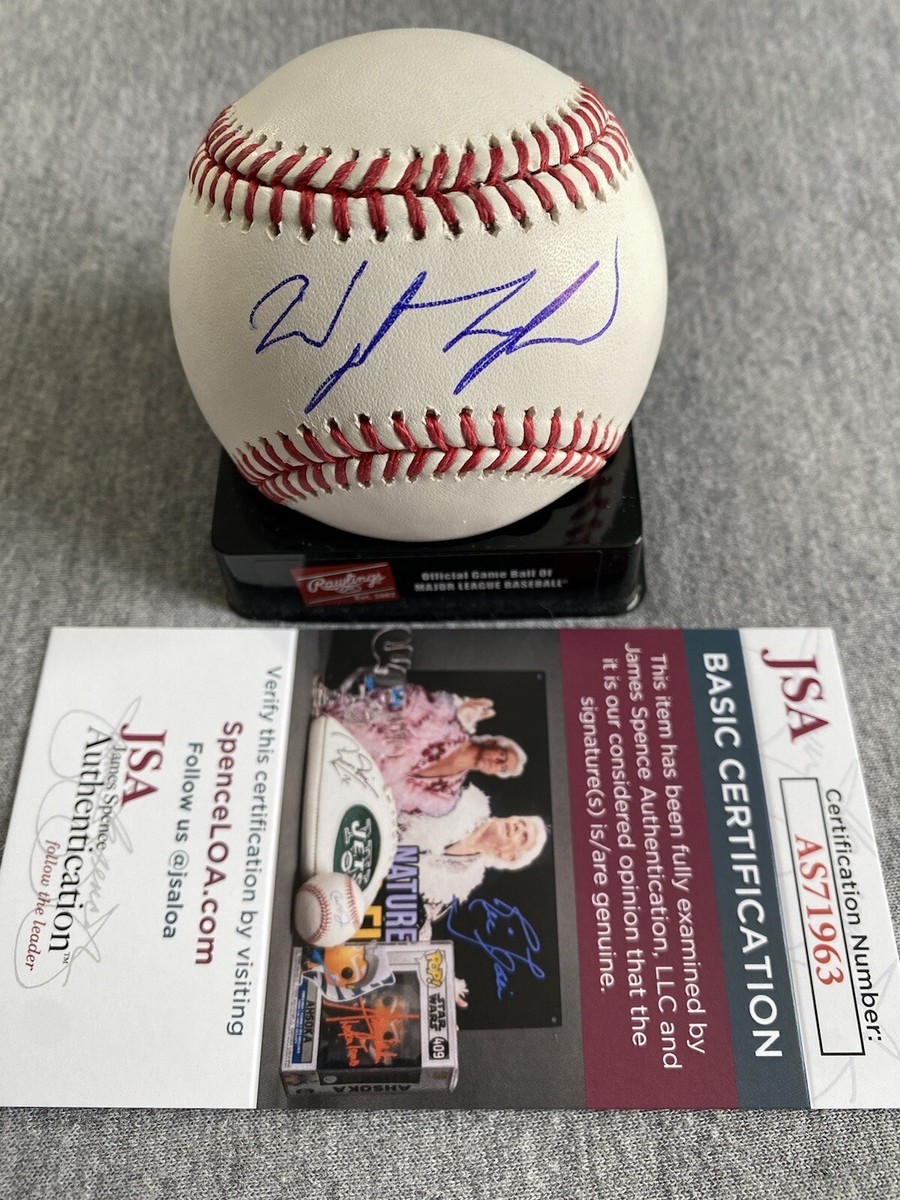 TEXAS RANGERS- WYATT LANGFORD AUTOGRAPH OFFICIAL MLB BASEBALL JSA