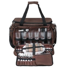 XXL Kühltasche Camping Thermo isolierte Picknicktasche + Kühleinsatz + Geschirr – Bild 5