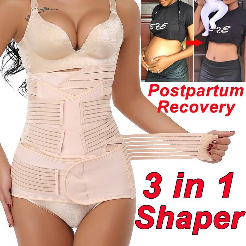 3-in-1 Postpartum Belly Wrap for Post-Birth Recovery & Slimming Support-image
