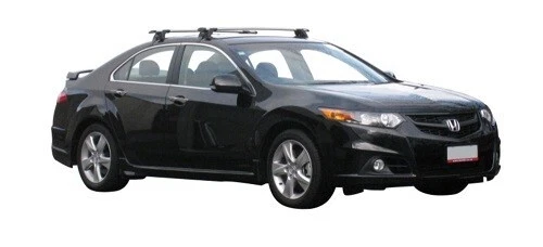 2xBlack Roof racks for Honda Accord Euro  2008 - 2015 / Aerodynamic Cross bars - Picture 3 of 3