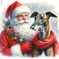 Greyhound Acrylic Round Christmas Ornament choice of 1 