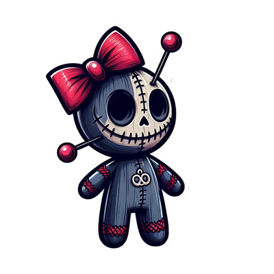 Skeleton Voodoo Doll Sticker 3