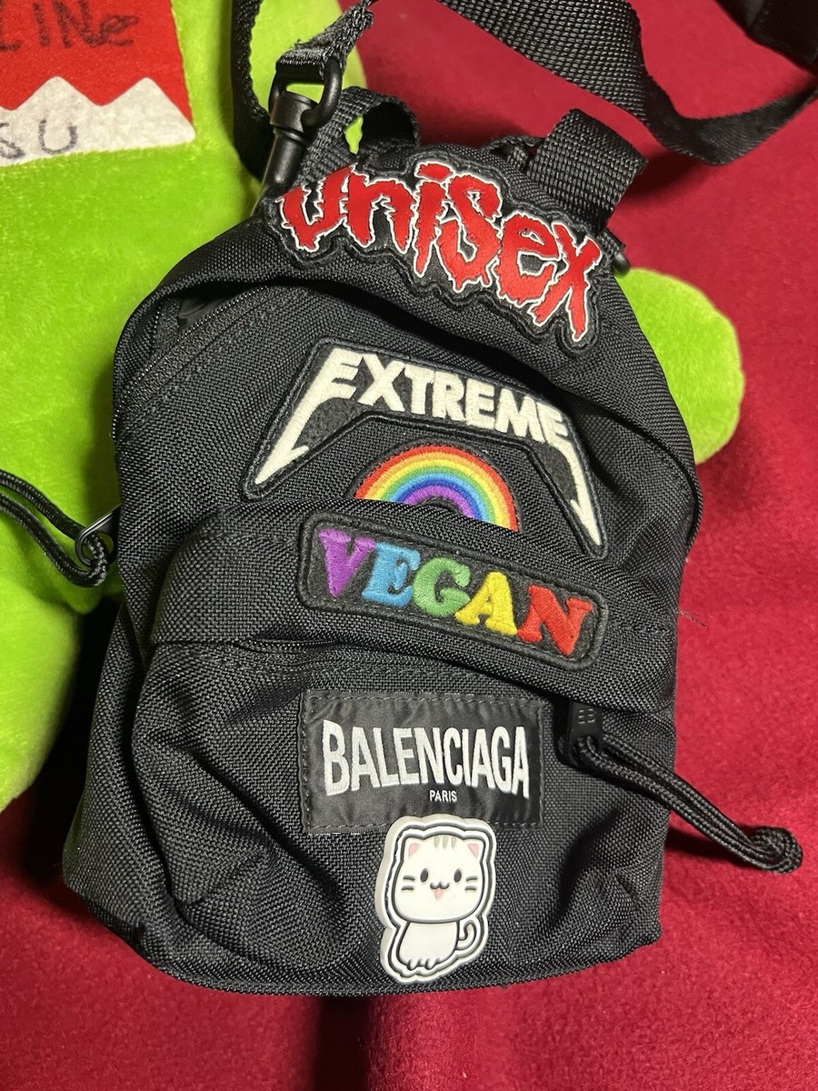NEW Balenciaga Black Recycled Nylon Mini Backpack W/ Gamer NEW Balenciaga Black Recycled Nylon Mini Backpack W/ Gamer