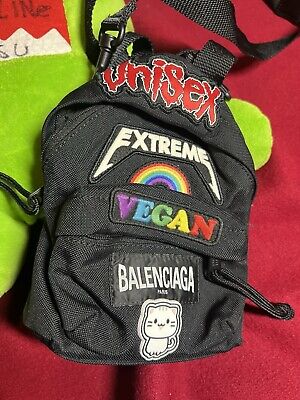 NEW Balenciaga Black Recycled Nylon Mini Backpack W/ Gamer NEW Balenciaga Black Recycled Nylon Mini Backpack W/ Gamer