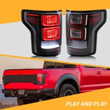 VLAND Paar Voll-LED-Rückleuchten Klar für 2015-2019 2020 Ford F-150 Rücklichter