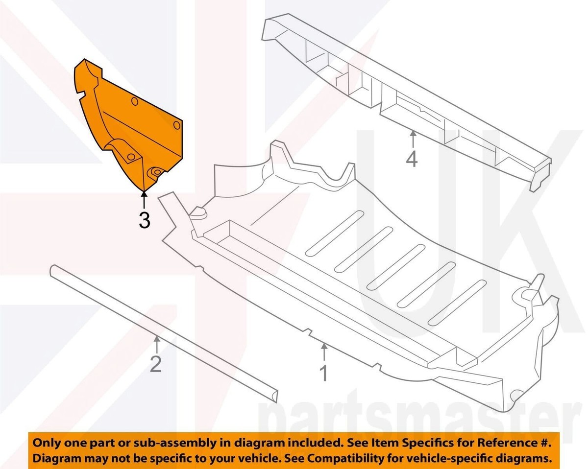 Genuine BMW E90 E92 E93 M3 Belly Pan Under Tray Cover - Right Side, Part #51757896420