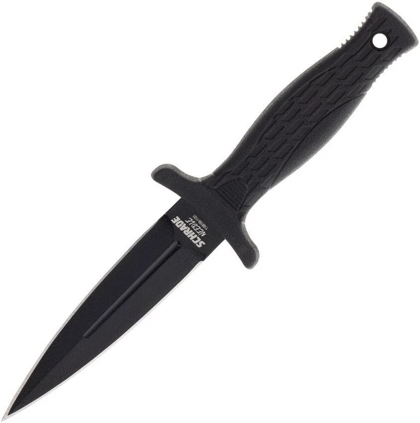 Cuchillo de hoja fija Schrade aguja doble filo daga espiga completa bota de lanzamiento Foto 3 de 4