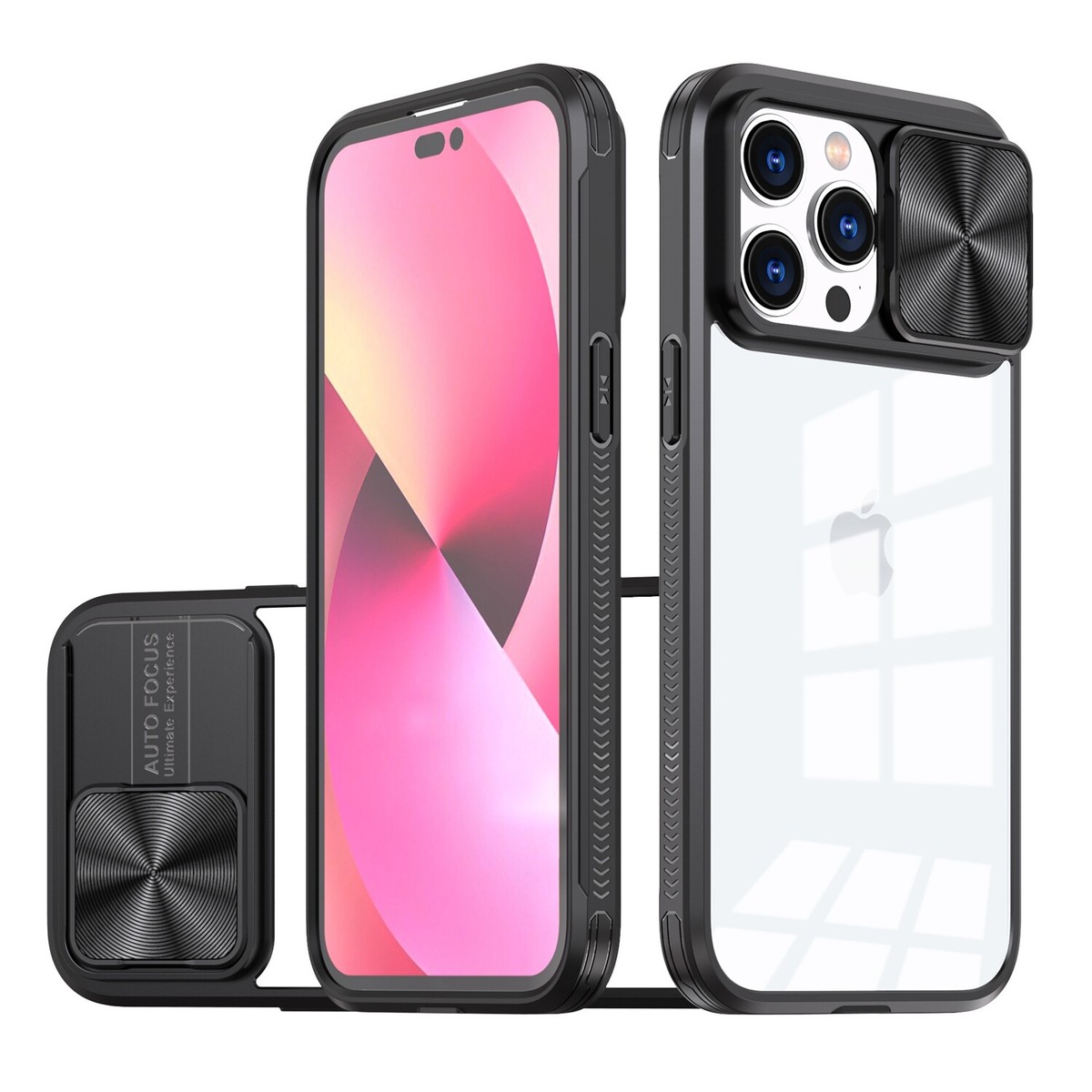 For iPhone 11 Case Rear Lens Slider Cover Rugged Hybrid