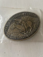 New Vintage NRA Whittington Center Belt Buckle Where Frontier Spirit Lives