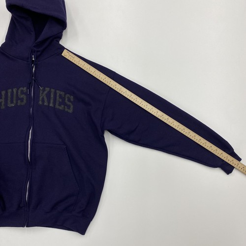 Champion UW Huskies Herren XL Hoodie mit durchgehendem Reißverschluss lila Schreibweise Baumwollmischung - Bild 12 von 13