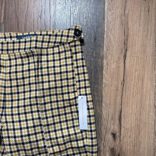 Modcloth About to Bloom Cropped Pants Women's Size 10 Yellow Checkered NWT! - Picture 3 of 8