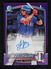2025 Bowman Chrome Prospect Purple Refractor /250 Jesus Lopez #CPA-JLO Auto 0lj0