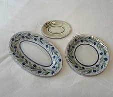 Crate & Barrel Olive Branch 17.5  Platter + 1...