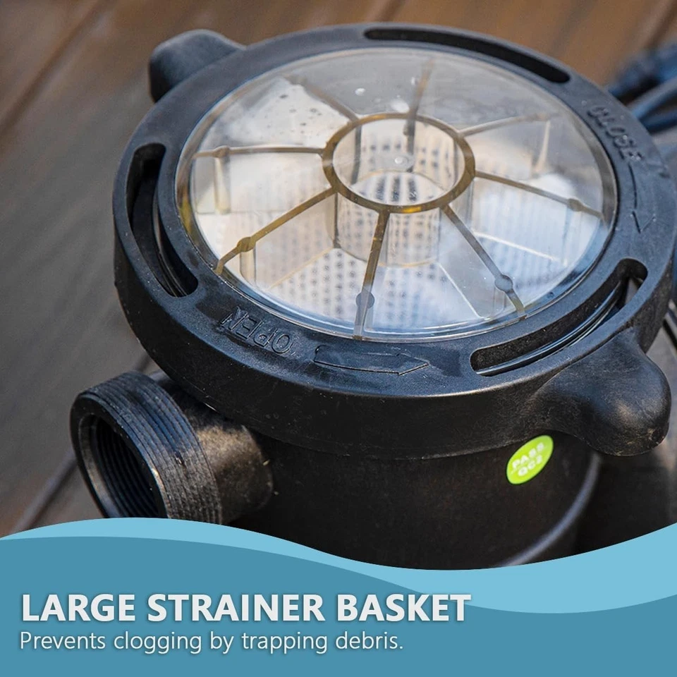 1.5HP Variable 2-Speed Swimming Pool Pump High Flow Above-Ground Swimming Pump S - Image 4 of 4