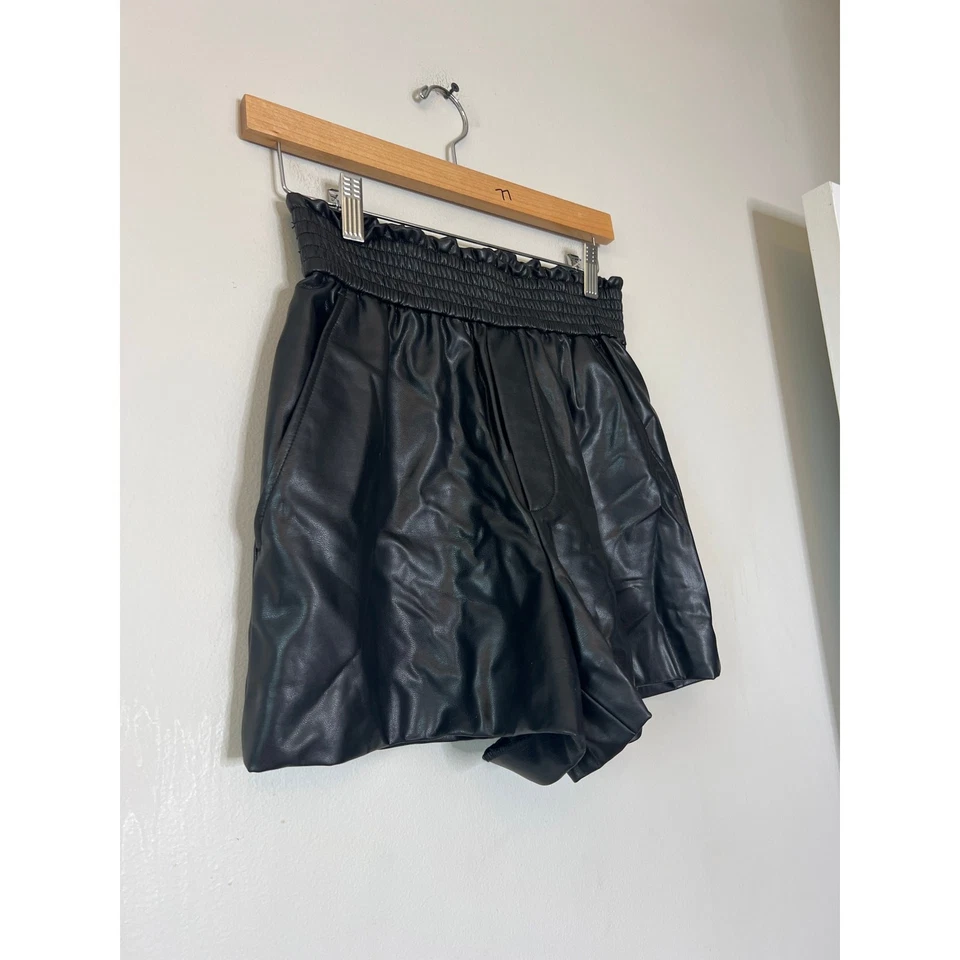 NUEVO A.L.C. Calzoncillos boxer negros Kaleb cintura alta imitación cuero cintura elástica Foto 3 de 4