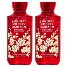 Bath & Body Work JAPANESE CHERRY BLOSSOM Shower Gel 10 oz  2 PACK NEW