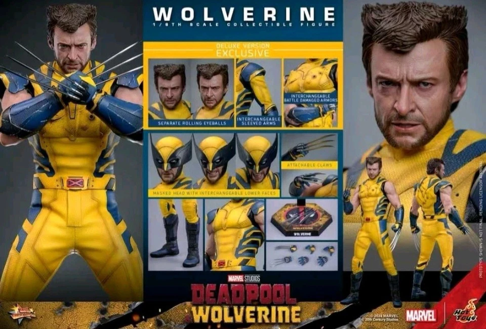 HOT TOYS WOLVERINE DELUXE VERSION (DEADPOOL & WOLVERINE) MMS754 New Sealed! - Image 3 of 3