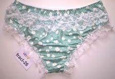 Very Sexy Green Satin and Lace Women's Panties Knickers Sissy TV CD 32" - 42"