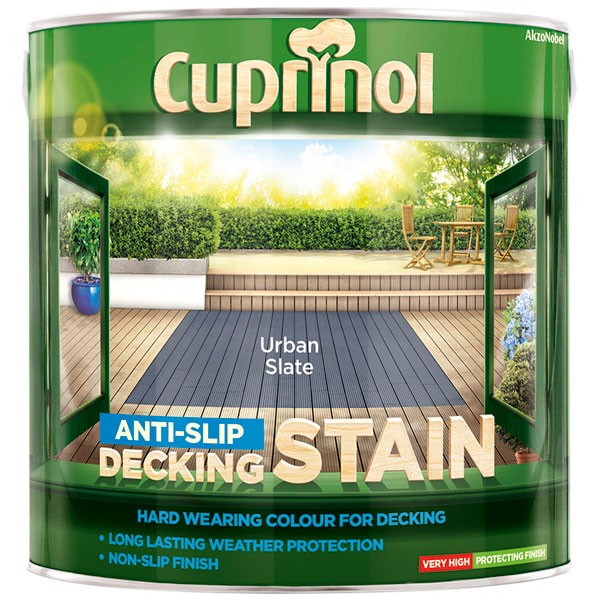 Cuprinol Anti-Slip Decking Stain Urban Slate 2.5 litre
