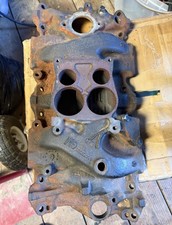 Sbc Racing 350 Intake Manifold 14057055 Crows Foot Cast Iron Small Block Chevy Sbc Racing 350 Intake Manifold 14057055 Crows Foot Cast Iron Small Block Chevy