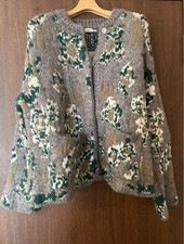  unused ZARA Flower Jacquard Knit Cardigan M Zara