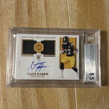 2021 Panini Encased Rookie Dual Swatch Autograph Najee Harris Steelers BGS 8.5