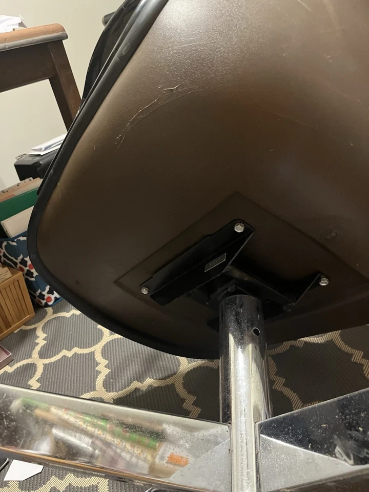 Silla de oficina estilo Pollock moderna de mediados de siglo de los años 70 de acero Foto 4 de 4