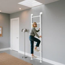 7 Steps Carbon Steel Loft Attic Bed Step Ladder Bunk Bed Ladder RV Deck Ladder