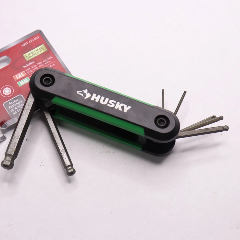 Husky Ball End Folding Hex Key (9-Pieces SAE and 8-Pieces MM) - Image 3 of 4