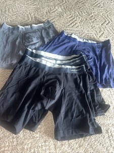 12 Pair NWOT DAVID ARCHY Mens Boxer Briefs 4 Blk, 4 Dk Grey 4 Nvy Blue SIZE M
